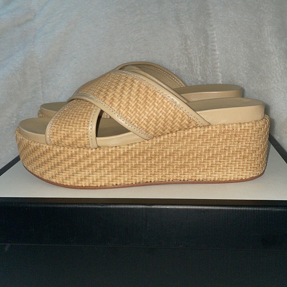 NWT J/SLIDES QUACKIE Natural Vegan Luxe Sandal - Picture 11 of 16